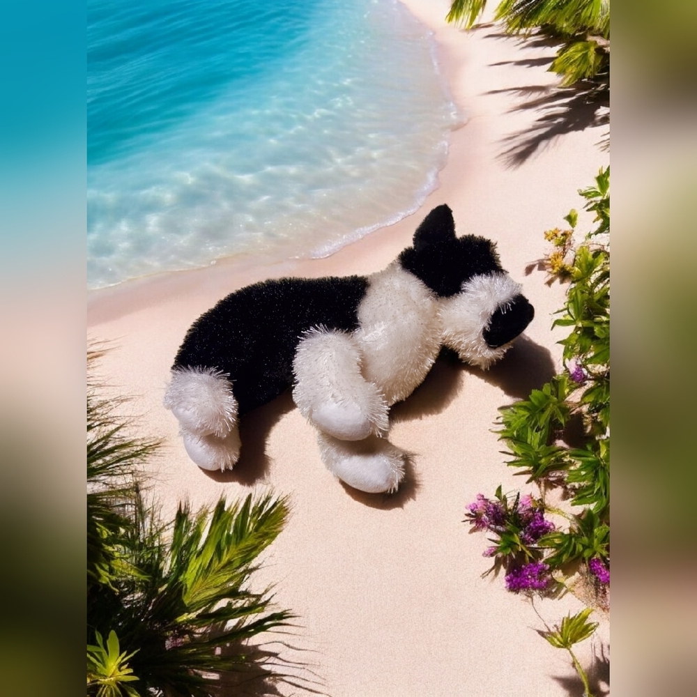 GANZ Webkinz Boston Terrier Plush Puppy